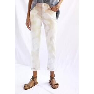 Anthropologie Pilcro / The Slim Boyfriend Crop Tie-Dye Jeans / sz 30